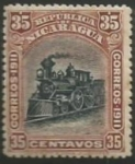Stamps Nicaragua -  Locomotoras (349)