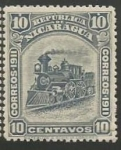 Stamps : America : Nicaragua :  Locomotoras (345)