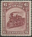 Stamps : America : Nicaragua :  Locomotoras (344)