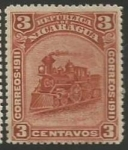 Stamps Nicaragua -  Locomotoras (341)