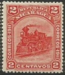 Stamps Nicaragua -  Locomotoras (340)