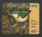 Sellos de Oceania - Nueva Zelanda -  Stout-legged/Yaldwin's Wren 