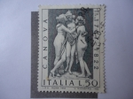 Sellos del Mundo : Europa : Italia : Escultura Las tres Gracias de Antonio Canava /1757-1822)
