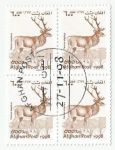 Stamps Afghanistan -  Ciervo colorado (1826)