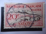Stamps : Europe : France :  Natation.