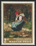 Stamps Hungary -  Woman with Fagots by Mihály Munkácsi (1799)