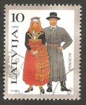 Stamps Latvia -  316 - Traje tradicional de la región de Alsunga