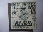 Stamps Spain -  Plan Sur de Valencia - Escudo del rey Don Jaime