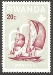 Stamps Rwanda -  713 - Olimpiadas de Montreal, competición de vela