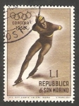 Stamps San Marino -  402 - Juegos Olímpicos de Cortina de Ampezzo, patinador