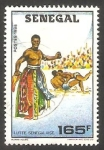 Stamps : Africa : Senegal :  731 - Lucha senegalesa