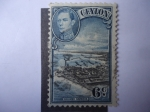 Stamps Sri Lanka -   Puerto de Colombo Harbour - Visita de george VI.