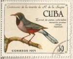 Stamps Cuba -  Zorzal de patas coloradas (1743)