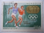 Stamps : Asia : Mongolia :  Roma 1960 - Wilma Rudolph