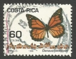 Stamps Costa Rica -  Danaus plexippus (1502)