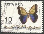Sellos de America - Costa Rica -  Caligo memnon (1493)