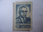 Stamps : America : Mexico :  Visita del Presidente de Venezuela Romulo Betancurt a Mexico 1963.