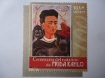 Stamps : America : Mexico :  Natalicio de Magdalena del Carmen Frida Kahlo Calderón, 1907-1954