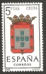 Stamps Spain -  1702 - Escudo de Ceuta