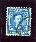 Stamps Spain -  Alfonso XII. Filigrana Castillo