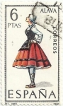 Stamps Spain -  TRAJES TÍPICOS ESPAÑOLES. GRUPO I. Nº 1. ARABA. EDIFIL 1767