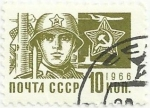 Stamps Russia -  URSS. SOCIEDAD Y TECNOLOGIA. SOLDADO DEL EJÉRCITO ROJO. YVERT SU 3165