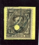 Stamps Europe - Spain -  Alfonso XII. Filigrana Castillo