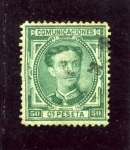 Stamps Spain -  Alfonso XII. Filigrana Castillo