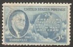 Sellos de America - Estados Unidos -  485 - A la memoria del presidente Roosevelt