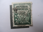Stamps Indonesia -  Cifras -25 Sen - S/376