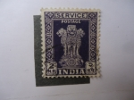 Stamps : Asia : India :  Leones de Pilar de Asoka (Ashoka), Siglo III A.C- S/138