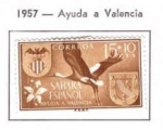 Stamps Spain -  Sahara Ayuda a Valencia