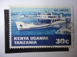 Stamps : Africa : Tanzania :  Africa Oriental Británica- Mv Umoja -Ferry en el Lago Victoria-Tanzania -Africa Oriental