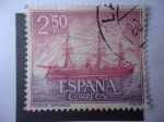 Stamps Spain -  Ed:1608 - Fragata Numancia.