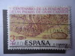 Stamps Spain -  Ed:2477 -V Centenario de la Fundación de las Palmas de Gran Canaria - Plano de Ciudad, Siglo XVI.