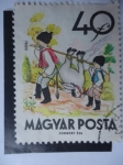 Stamps Hungary -  El Abuelo el Nieto y el Asno.