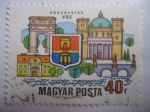 Stamps Hungary -  Ciudad de VAC a orilla del río Danubio. (S/1984)