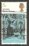 Stamps United Kingdom -  593 - Centº de la muerte de Charles Dickens