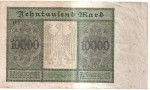 monedas del Mundo : Europa : Alemania :  billete reverso