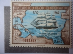 Sellos de America - Venezuela -  Bicentenario de la Creacion del Correo Maritimo 1765-1965