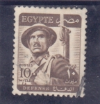 Stamps : Africa : Egypt :  soldado