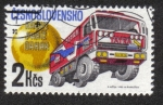 Stamps : Europe : Czechoslovakia :  Rally París-Dakar ( Tatra camión)