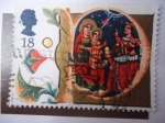 Stamps United Kingdom -  Navidad 1991- El Niño LKa Virgen y los Reyes Magos.