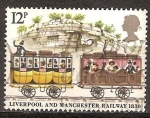 Stamps United Kingdom -  927 - 150 anivº del tren Liverpool-Manchester