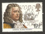 Stamps United Kingdom -  1048 - Almirante Blake y barco Triumph