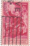 Stamps United States -  Benjamín Franklin-250 aniversario