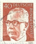 Stamps : Europe : Germany :  SERIE GUSTAV HEINEMANN (1899-1976). VALOR FACIAL 40 pf. YVERT DE 510
