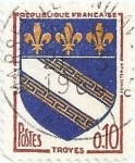 Stamps France -  SERIE ESCUDOS PROVINCIALES. TROYES. YVERT FR 1353