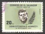 Sellos de America - El Salvador -  192 - Anivº de la muerte del Presidente John F. Kennedy