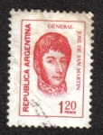 Stamps : America : Argentina :  José Francisco de San Martín (1778-1850)